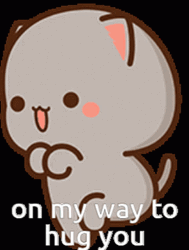 On My Way To Hug You Mocha GIF