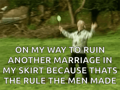 On My Way To Ruin Another Marriage In My Skirt Because That's The Rule The Men Made GIF