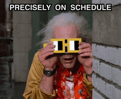 On Schedule Emmett Brown Back To The Future GIF