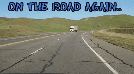On The Road Again Driving Highway GIF