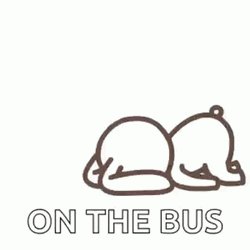 On The School Bus Tired Bunny GIF
