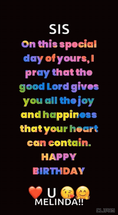 On This Special Day Of Yours , I Pray That The Good Lord Gives You All The Joy And Happiness That Your Heart Can Contain GIF