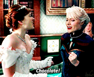 Once Upon A Time Anna Elsa Chocolate GIF