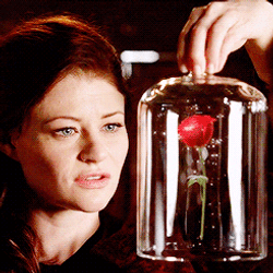 Once Upon A Time Belle With Rose GIF