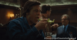 Once Upon A Time In Hollywood Eating Scene GIF