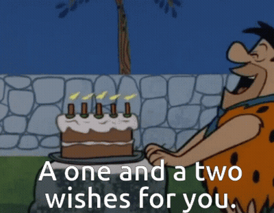 One And A Two Wishes For You Cartoon Cake GIF