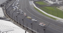 One Car Nascar Crash Smoked GIF