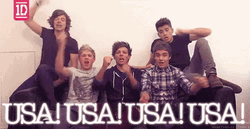 One Direction Cheering Usa GIF