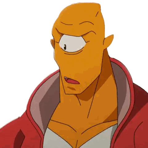 One-Eyed Cartoon Character In Red Jacket Sticker
