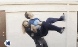 One Guy Almost Body Slam Another Guy GIF