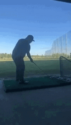 One Hand Golf Swing GIF