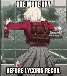 One More Day Lycoris Recoil Anime Angry Chisato GIF