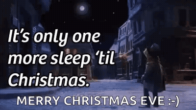 One More Sleep Til Christmas Merry Christmas Eve GIF