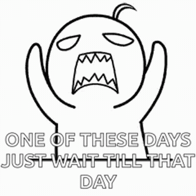 One Of These Days Black And White Cartoon GIF
