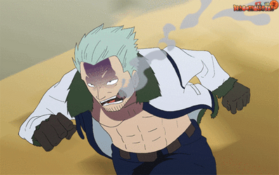 One Piece Anime Character Smoker Running While Smoking GIF