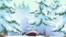 One Piece Chopper Bandage Lie Down  Snow GIF