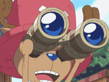 One Piece Chopper Enjoying Binoculars GIF