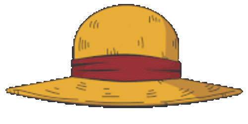 One Piece Hat Luffy Hat Sticker GIF