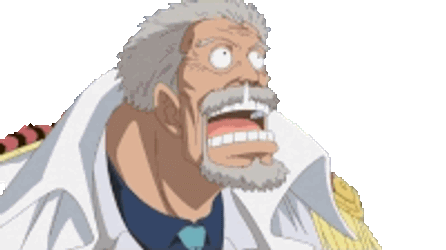 One Piece Monkey D Garp Sticker GIF
