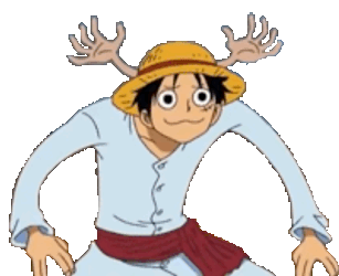 One Piece Monkey D Luffy Sticker GIF