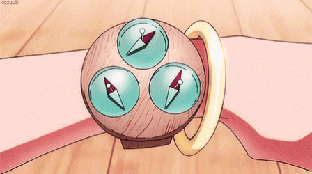 One Piece Nami Compass Checking GIF