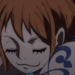 One Piece Nami Drunk Blushing GIF