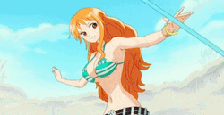 One Piece Nami Happy Compact Tact GIF