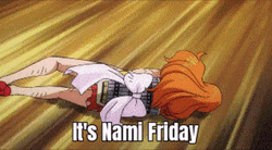 One Piece Nami Rolling Friday GIF