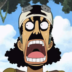 One Piece Surprised Usopp Shouting
