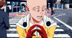 One Punch Man Nervous GIF