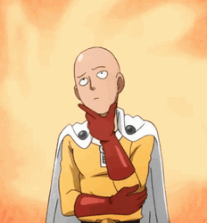 One Punch Man Thinking Huh? GIF