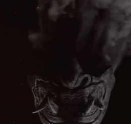Oni Mask Animated Smoke GIF