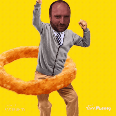 Onion Rings Cooking In Skillet GIF