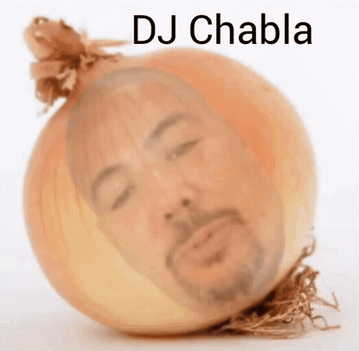 Onion With Man Face And DJ Chabla GIF