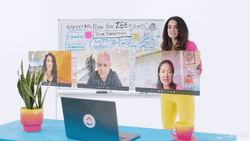 Online Collaboration Between Four People GIF