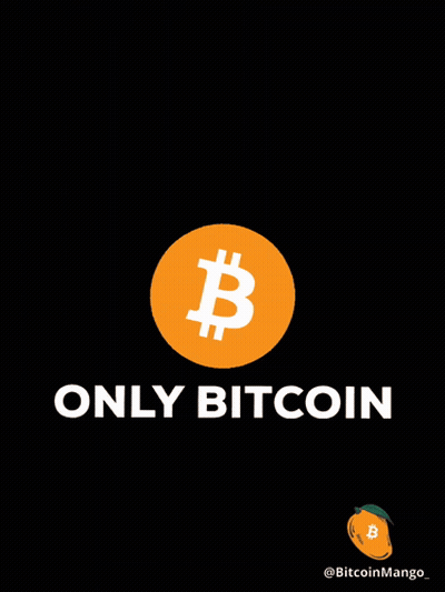 Only Bitcoin Sign With Mango GIF
