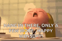 Only Wednesday Boss Baby Hang In There GIF