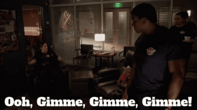 Ooh Gimme Gimme Gimme Gimme Written On Screen GIF