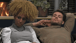 Ooh Shocked Black Lady Blonde Afro GIF
