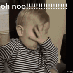 Oooo Nooo Baby Covering Face GIF