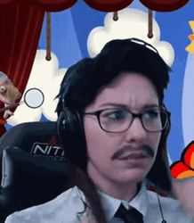 OPcrotte With Moustache And Mullet Hair GIF