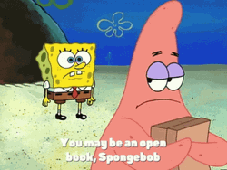 Open Book Patrick Star SpongeBob  GIF