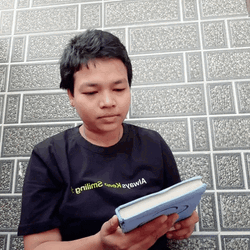 Open Book Reading Flip Cover Curious  GIF