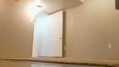 Open Door In Empty Room With Carpet GIF