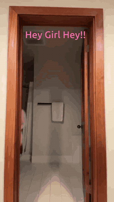 Open Door Saying Hey Girl Hey GIF