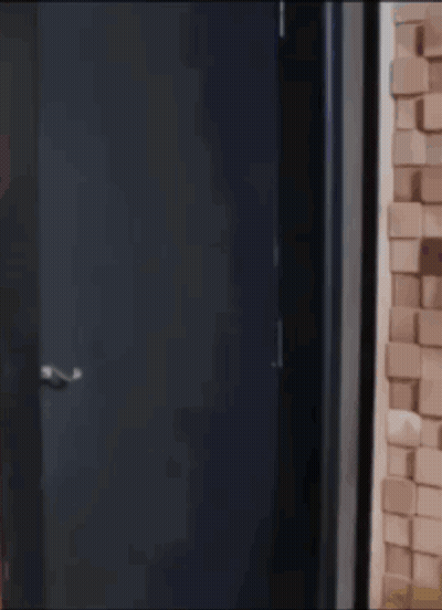 Open Door To Brick Wall GIF