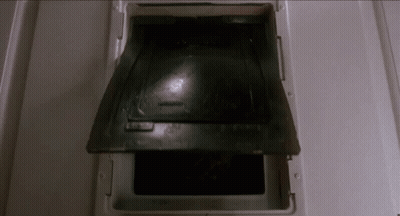 Open Door With Stainless Steel Sticker GIF
