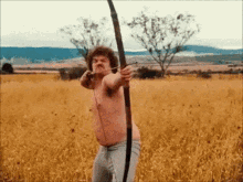 Open Field Shooting Arrow Run Away GIF