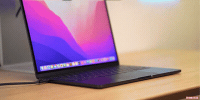 Open Laptop On Wooden Desk Saying Thinkpads GIF