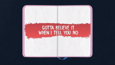 Open Notebook Saying No No Gotta Believe It When I Tell You No GIF